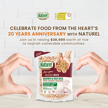Naturel Raises $20,000 Worth of Brown Rice for Food from the Heart